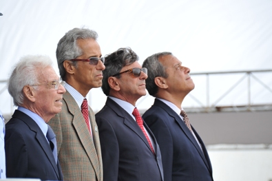 Ex-Cmt da BASC (esq./dir.): Maj.-Brig. Menezes, Brig. Quírico, Brig. Negri, Cel Potengy.